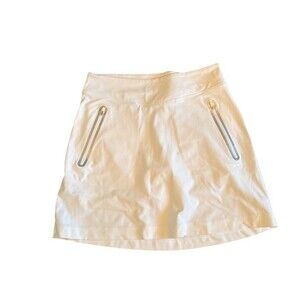 Nike Golf Skort Womens Size S White Dri-FIT Built-In Shorts Zip Pockets
